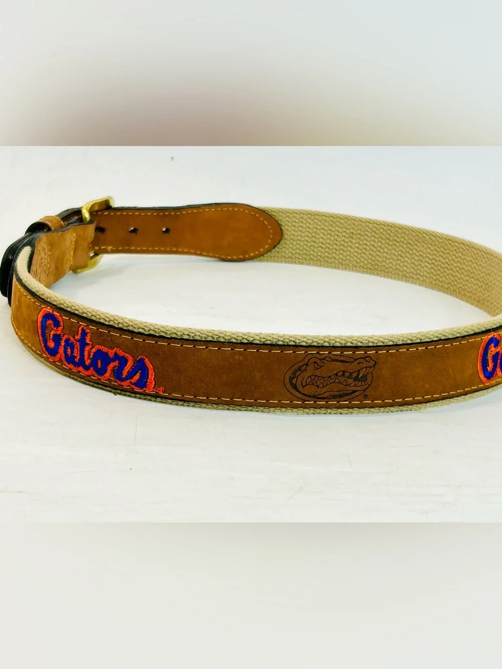 Zep-Pro Florida Gators Brown Leather Embroidered Logo Belt size 28